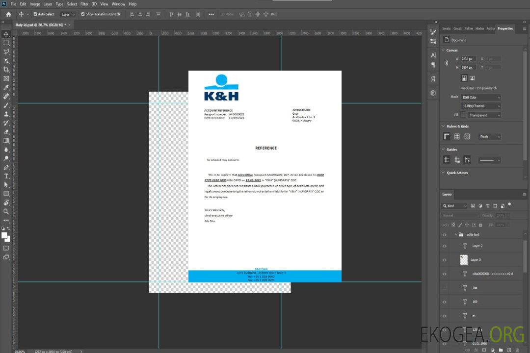 Référence Hongrie , K&H , closure template